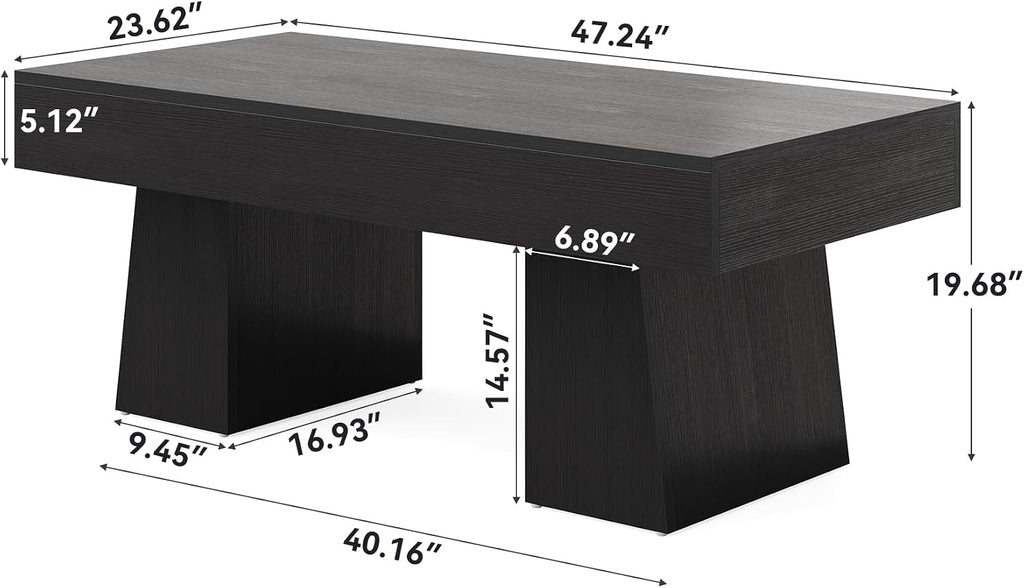 Mid-Century Walnut Storage Coffee Table