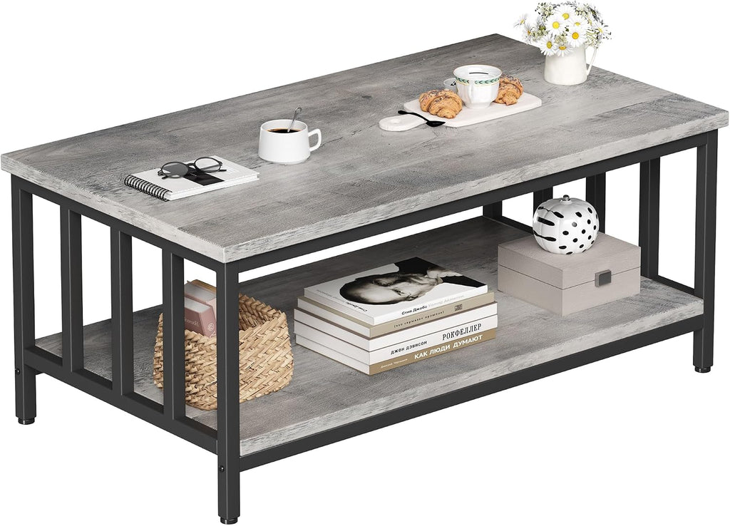 2-Tier Farmhouse Storage Coffee Table