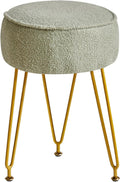 Teddy Velvet Vanity Ottoman Stool