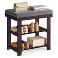 3-Tier Bamboo Entryway Shoe Bench