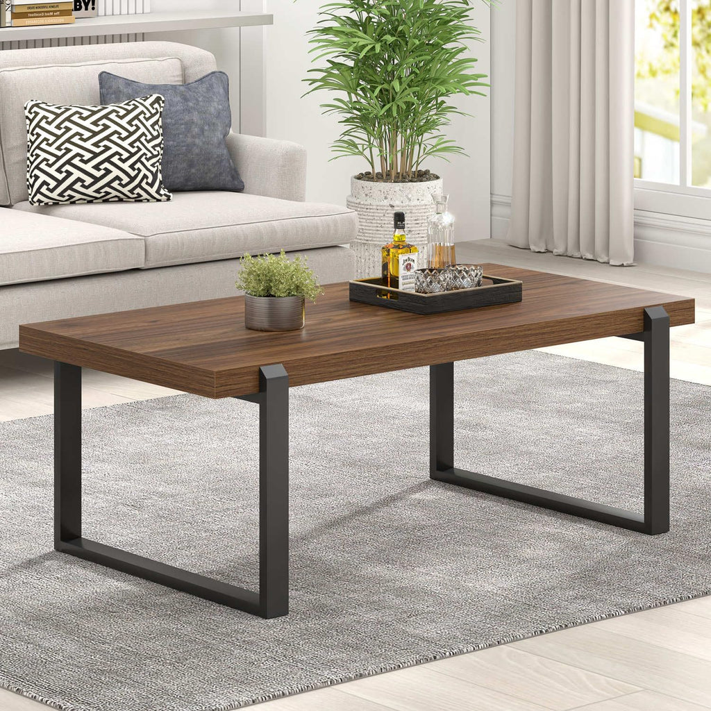 Rustic Wood Metal Coffee Table
