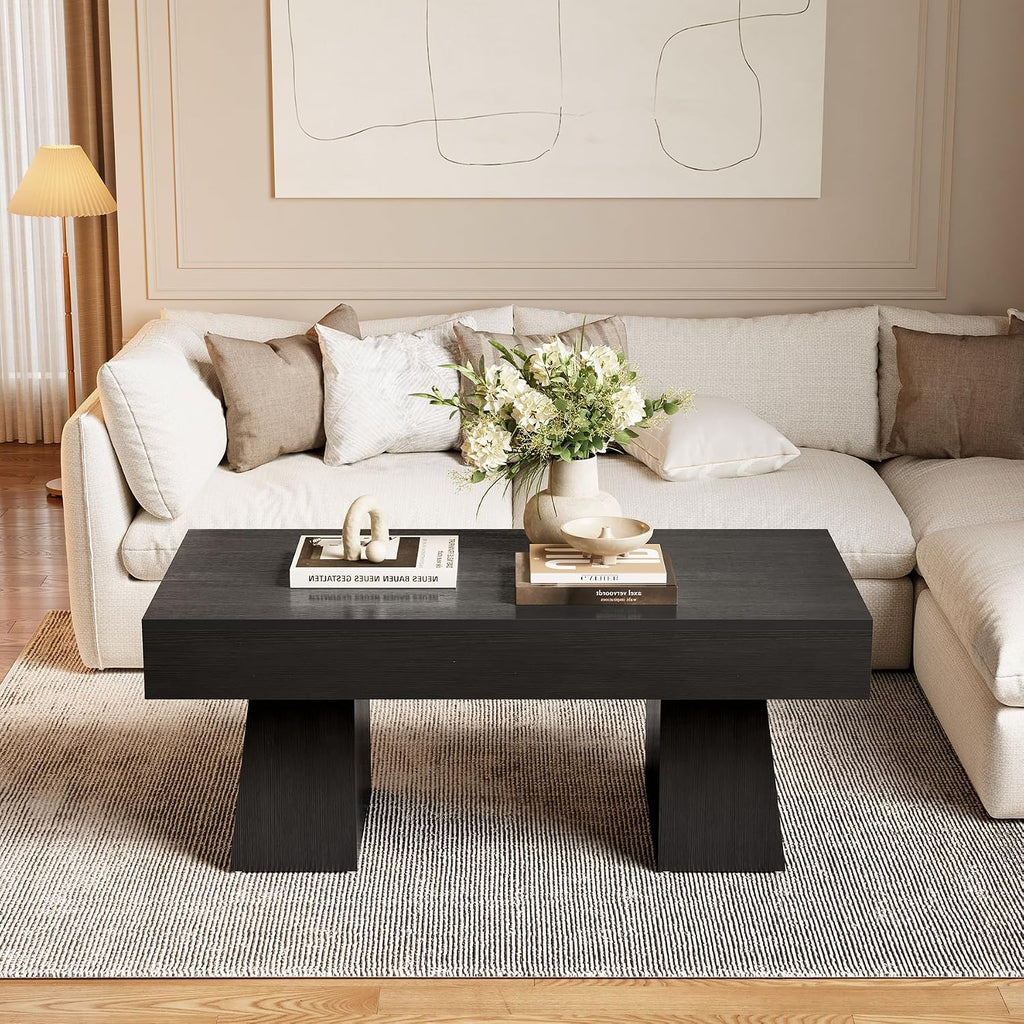 Mid-Century Walnut Storage Coffee Table