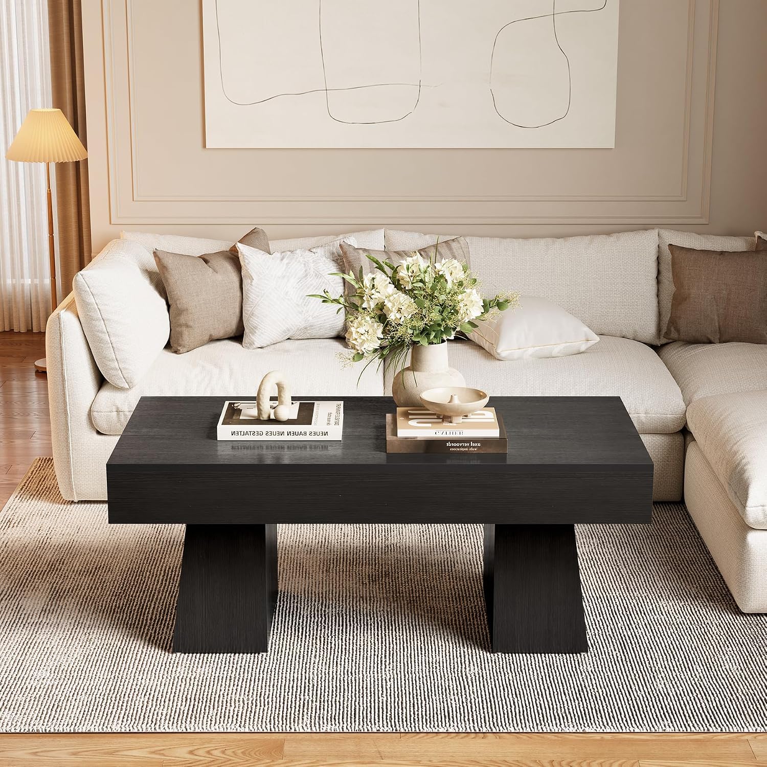 Mid-Century Walnut Storage Coffee Table