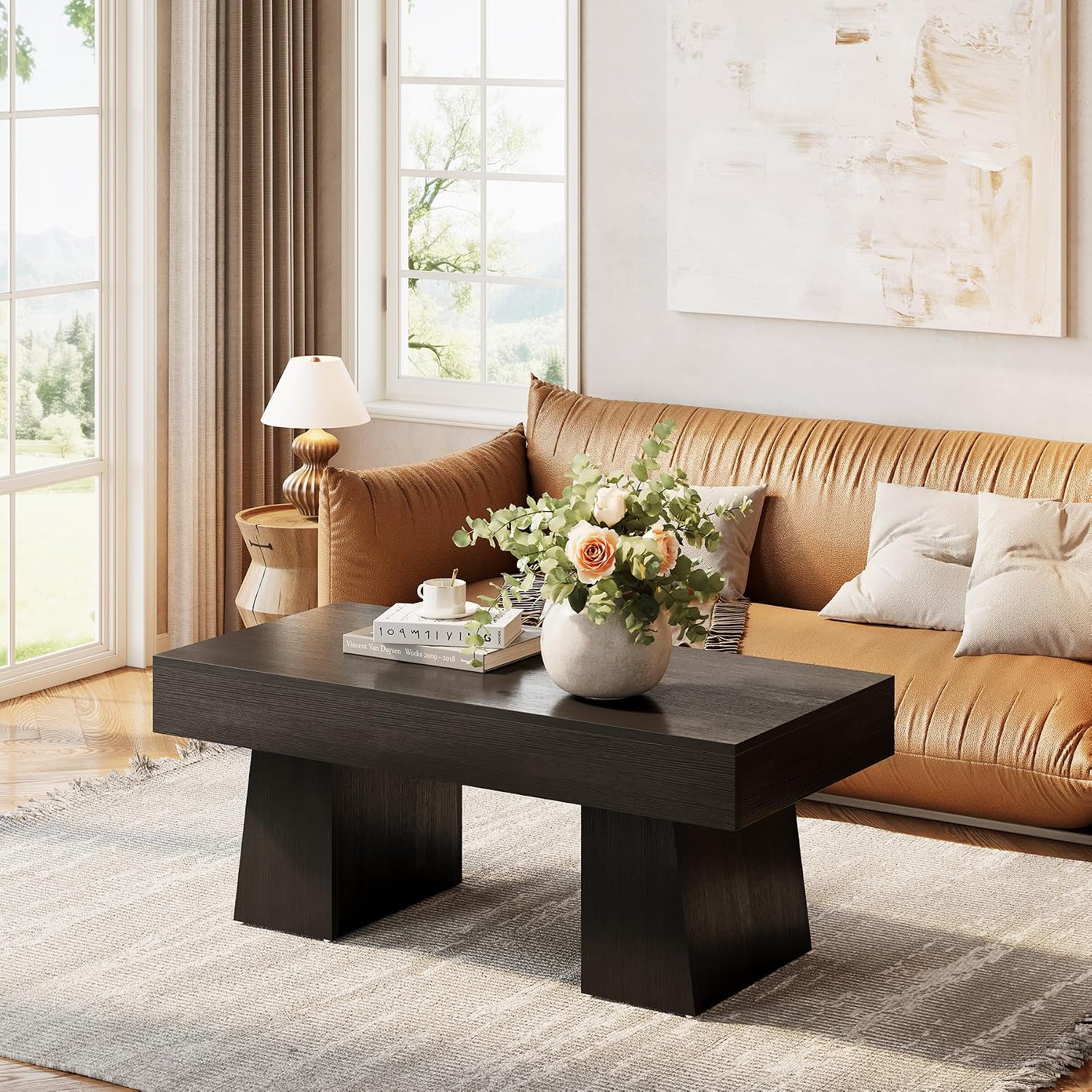 Mid-Century Walnut Storage Coffee Table
