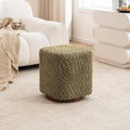 Swivel Upholstered Vanity Ottoman Stool