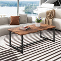 Industrial Wood Metal Coffee Table